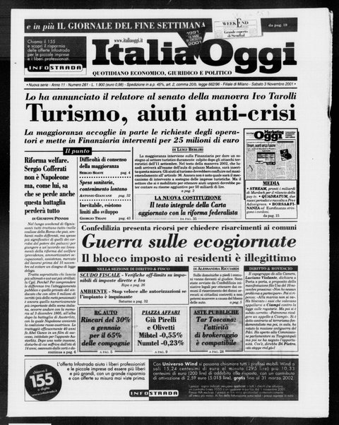 Italia oggi : quotidiano di economia finanza e politica